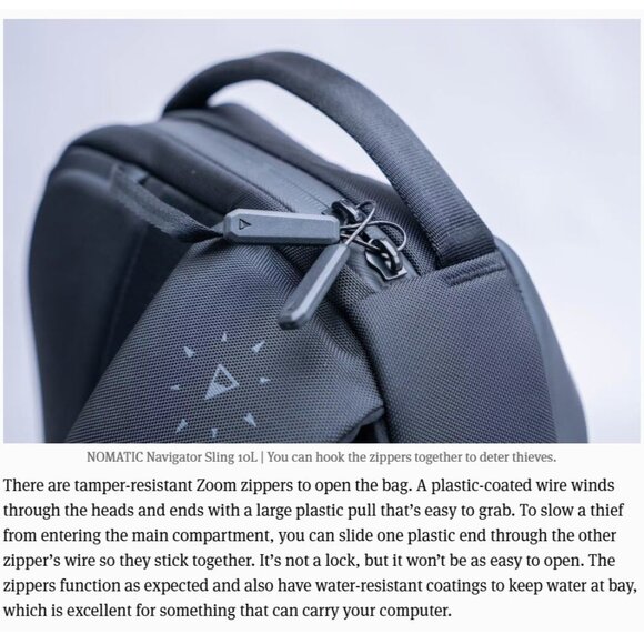 NOMATIC Navigator Sling 10L Black โ NEW - Picture 14 of 16